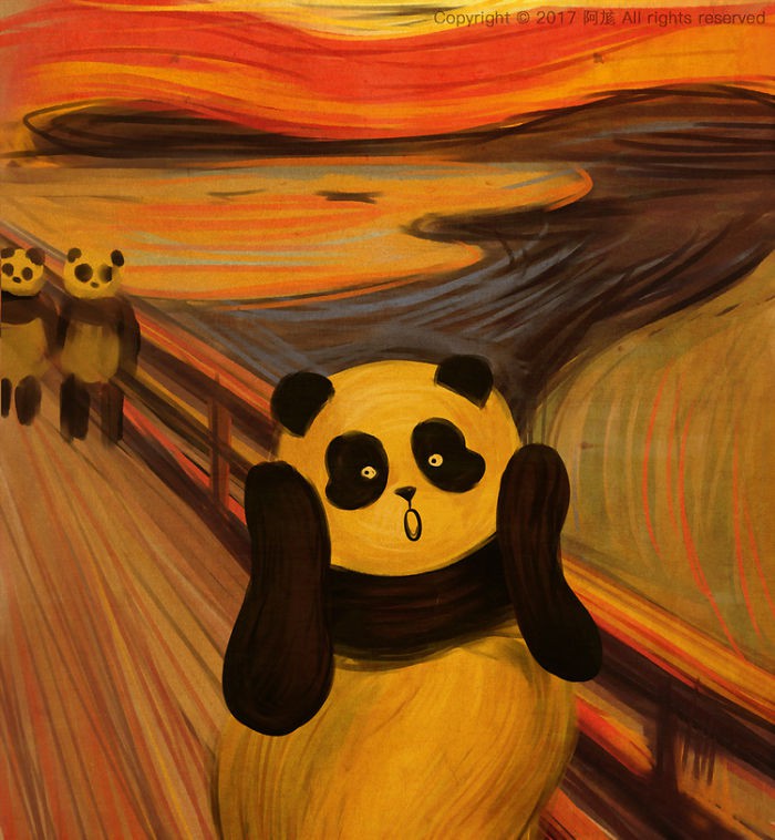 Когато пандите и изкуството се срещнат