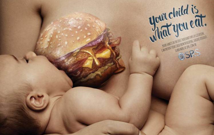 Впечатляваща кампания предупреждава: Детето ви е това, което ядете