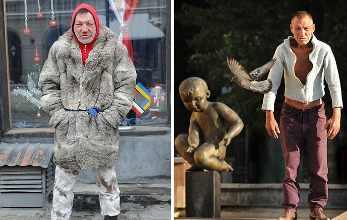 Най-стилният бездомник в Украйна