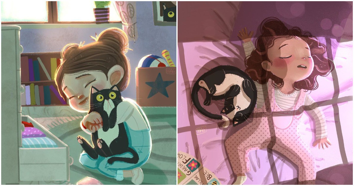 20 сладки илюстрации, които разкриват какъв е животът с котка