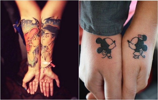 Дисни татуировки за двойки, които са толкова очарователни