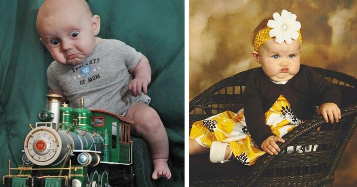 Забавно: 20 примера за наистина несполучливи бебешки снимки