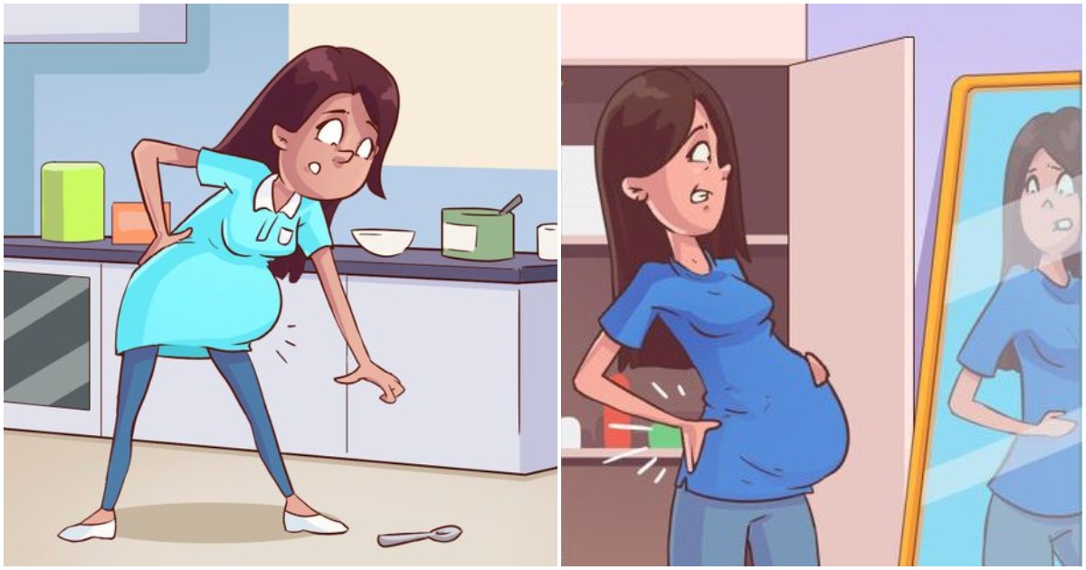 Забавни комикси: Проблемите на всяка бременна жена