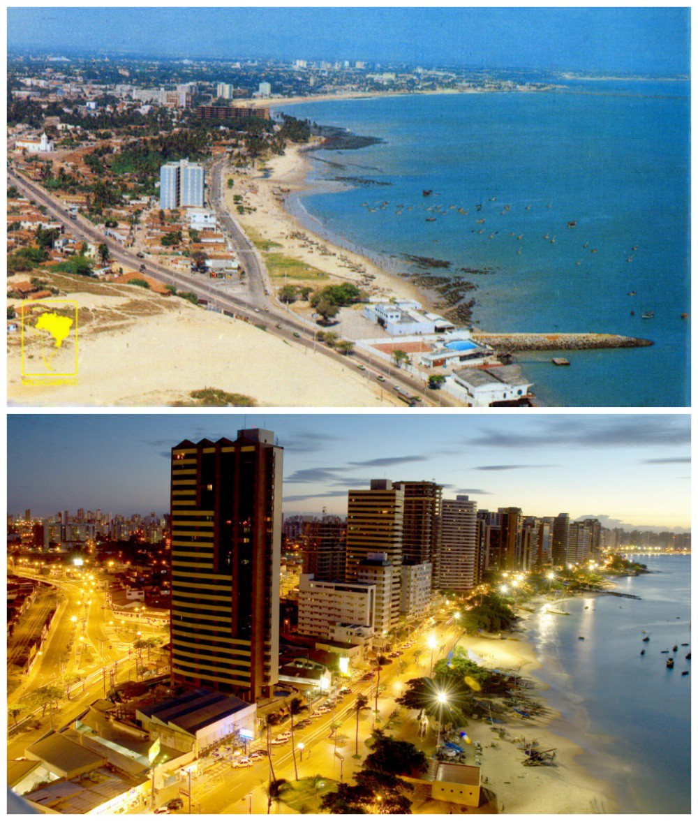 Форталеза, Бразилия - 1980 г. и сега