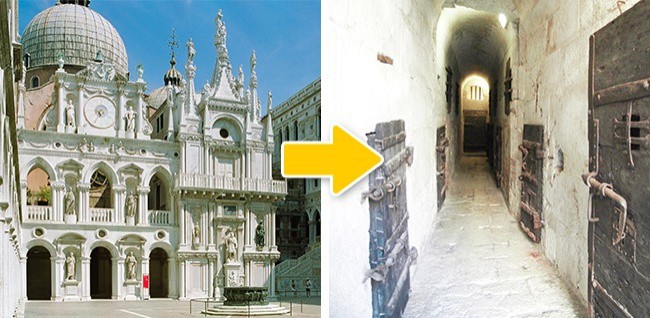Затворът в Двореца на дожите, Венеция
