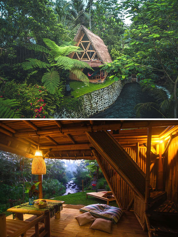 Малка бамбукова къщичка