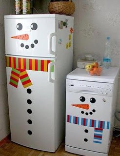 15. Направете снежен човек от хладилника