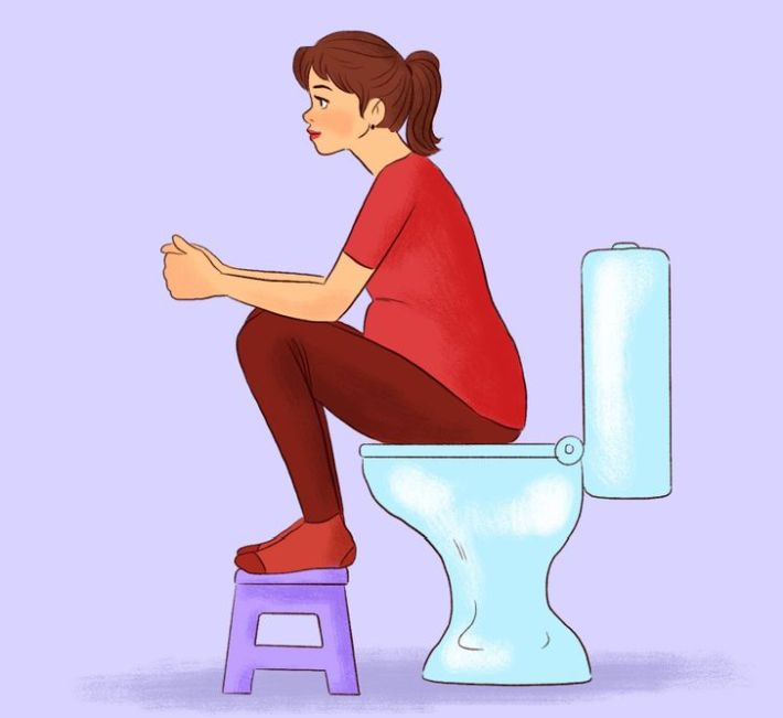 Правилната позиция върху тоалетната