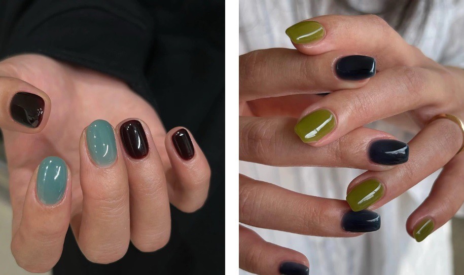 Двуцветен маникюр