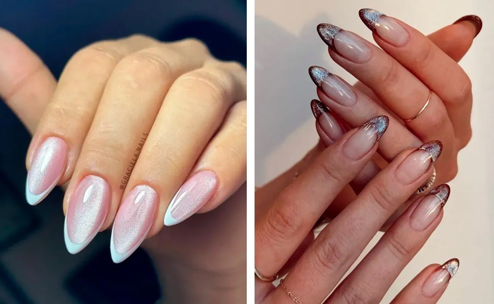 Кадифен френски маникюр