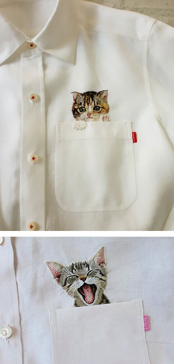 Риза с щампа на коте