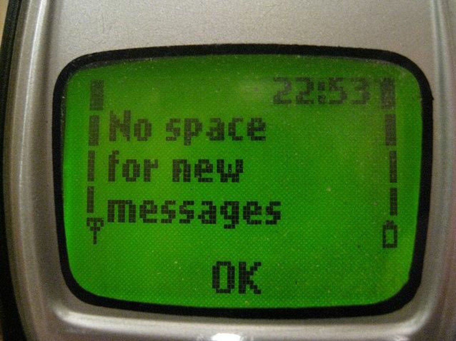 2 new messages. Nokia no Space for New messages. No Space for New messages.
