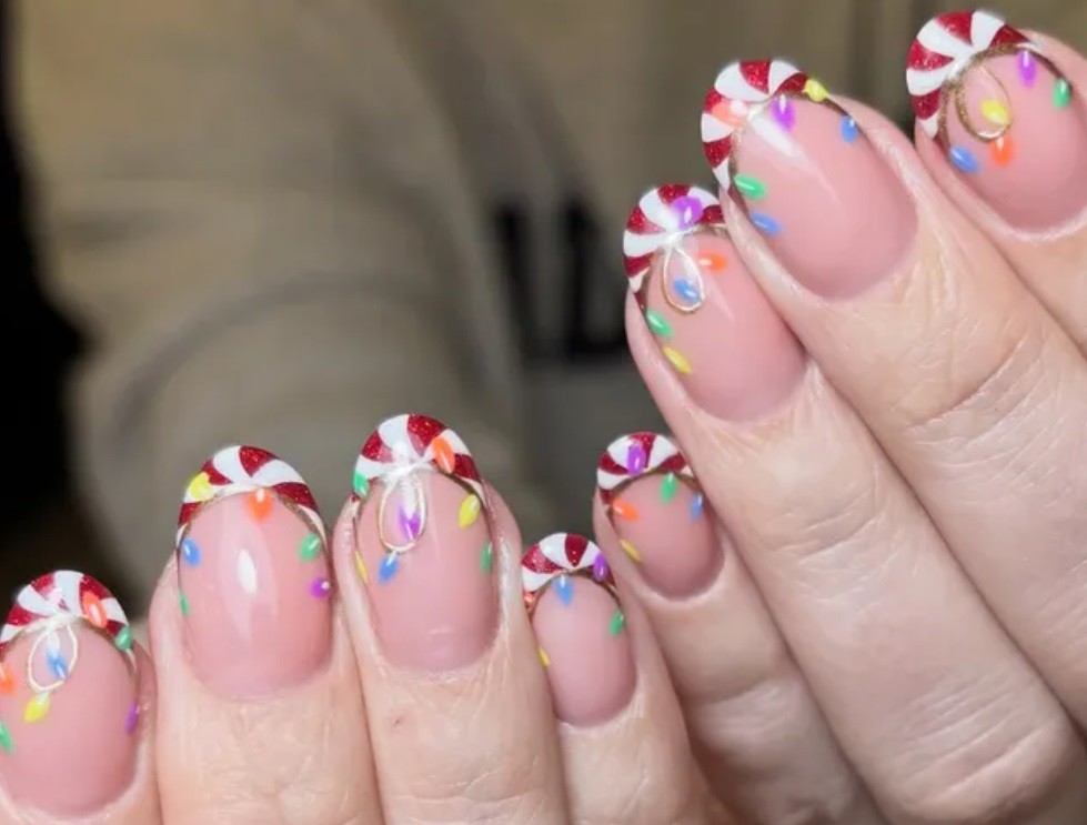 Празнични светлини на връхчетата