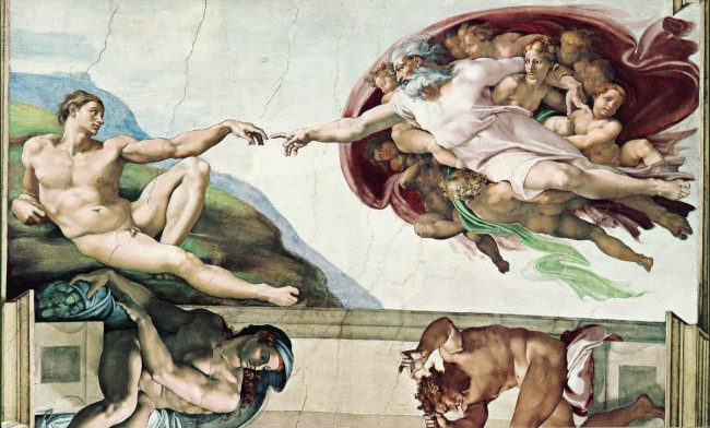 Урок по анатомия от Микеланджело