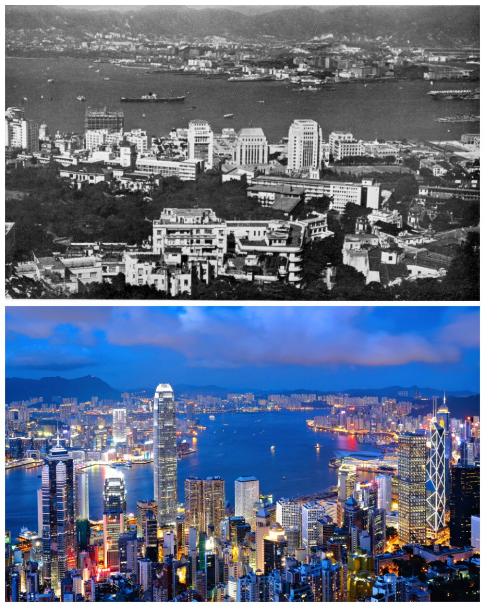 Хонконг - 1960 г. и сега