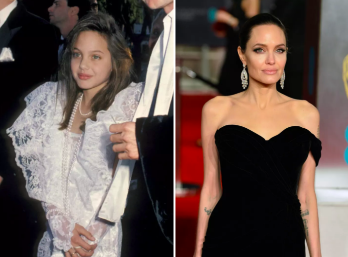 Анджелина Джоли през 1986 и сега