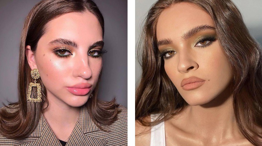 Новогодишен грим за кафяви очи