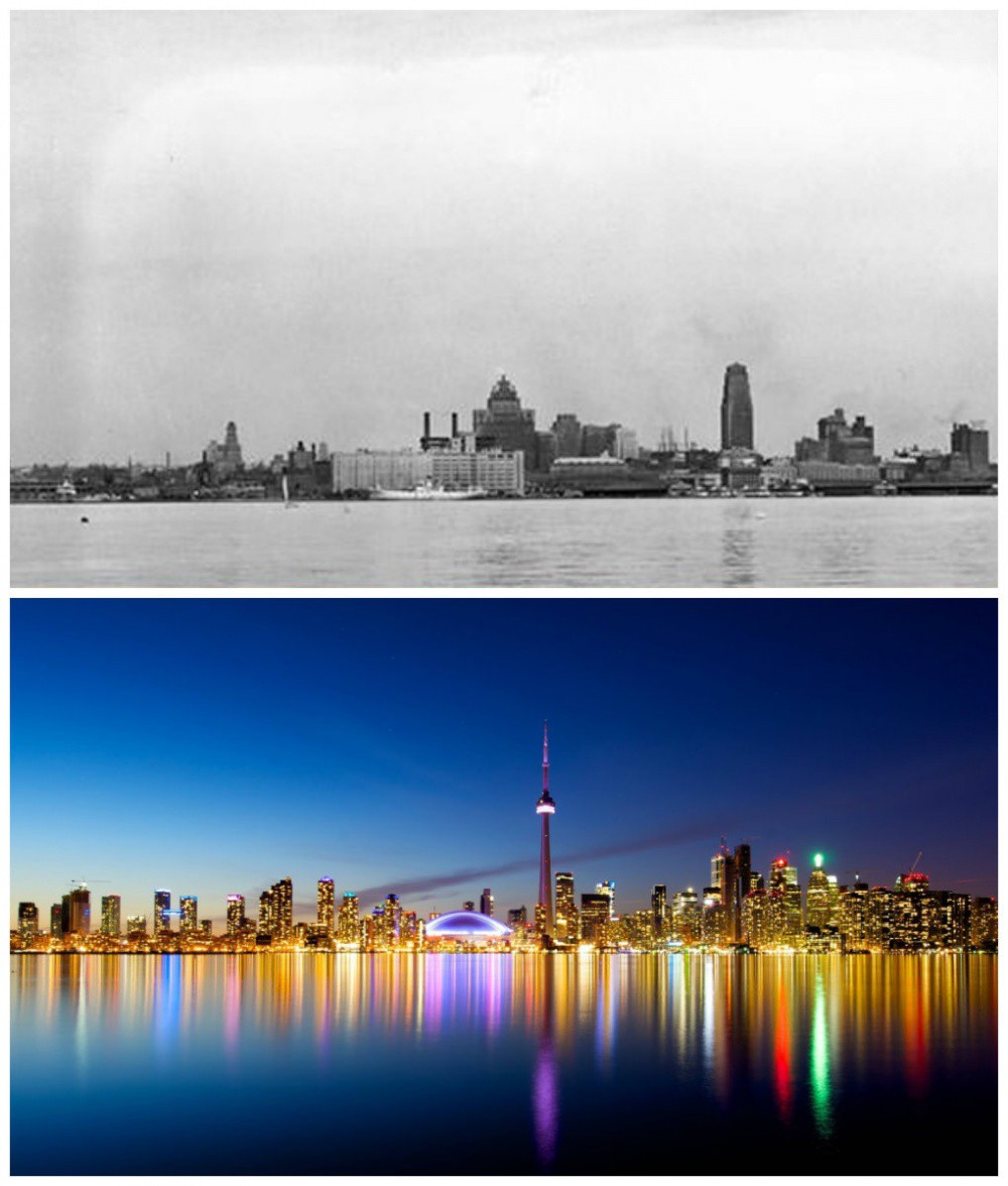 Торонто, Канада - 1930 г. и сега
