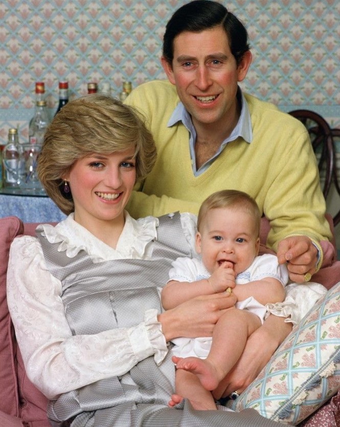 Даяна с принц Чарлз и малкия Уилям