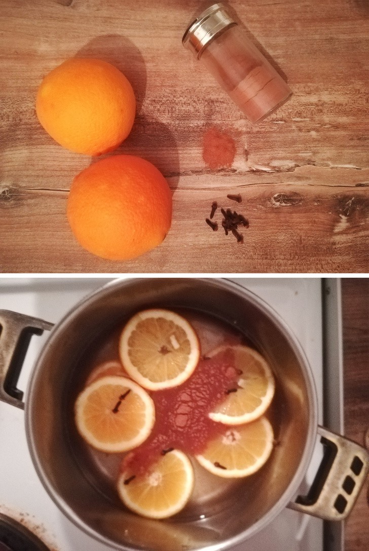 Сварен портокал и подправки против мирис