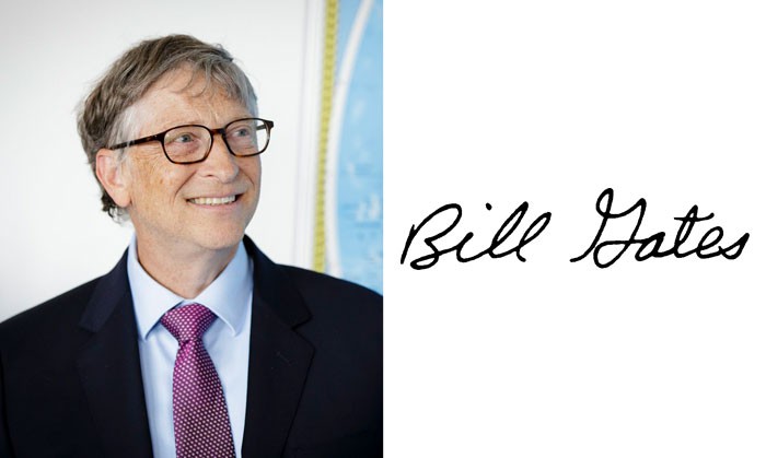 Подписът на Бил Гейтс