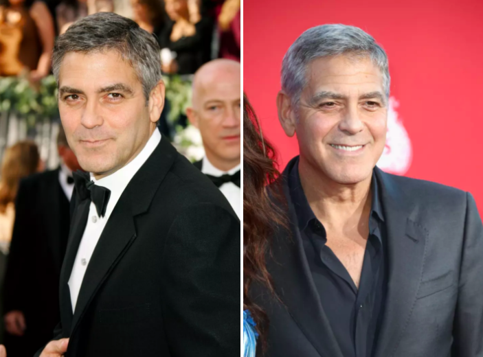 Джордж Клуни през 2006 и сега