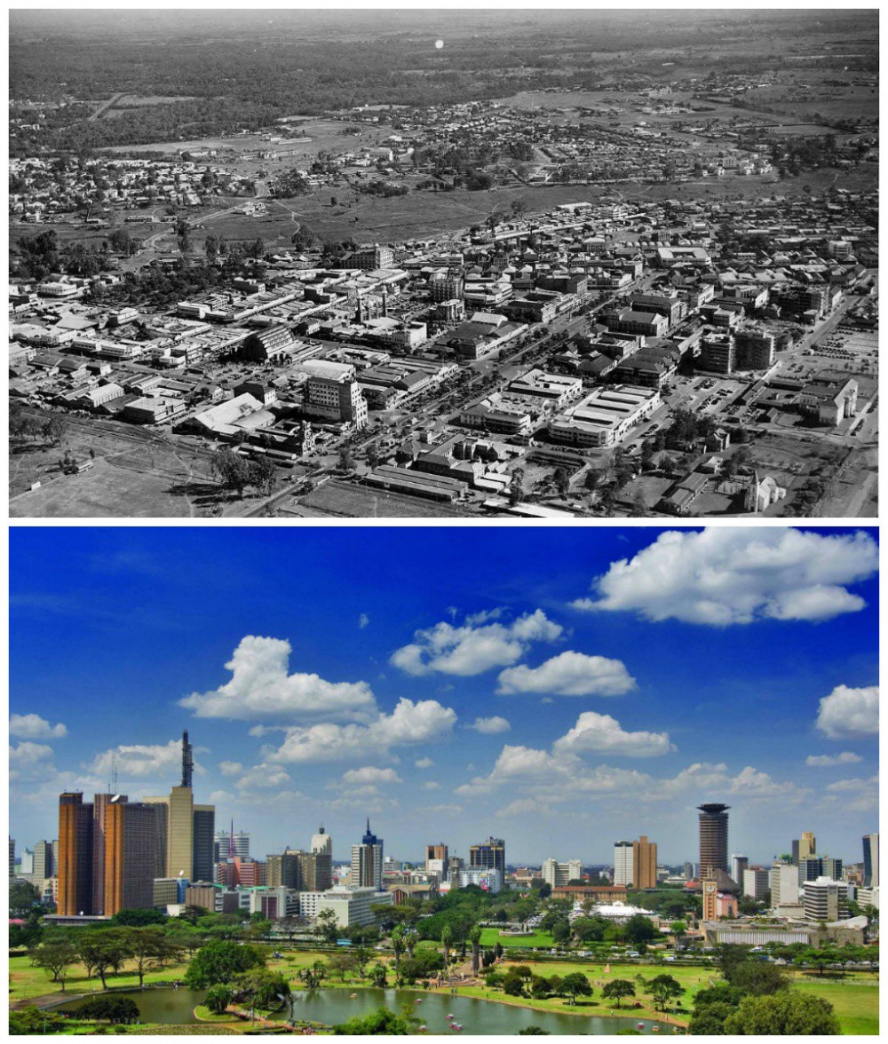 Найроби, Кения - 1960 г. и сега