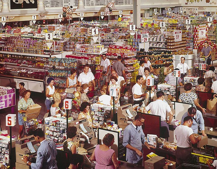 Супермаркетите през 1964 година