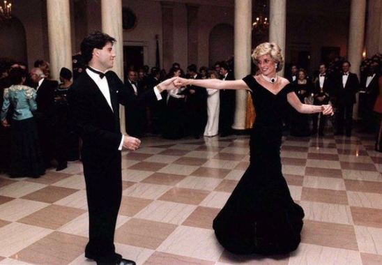 Джон Траволта и принцеса Даяна, 1985 г.