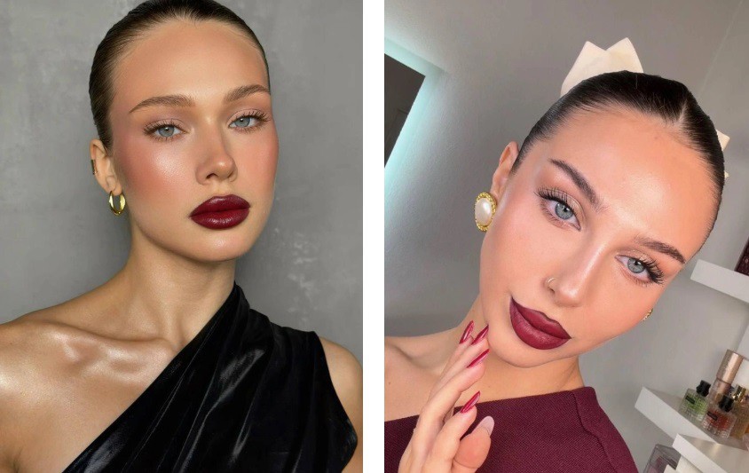 Огненочервени или бордо устни