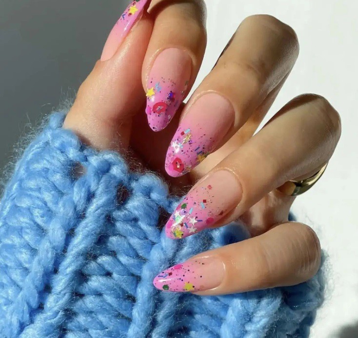 Градиентен френски с блясък