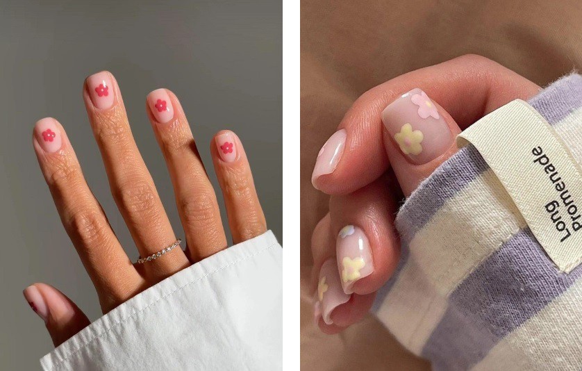 Маникюр с цветя