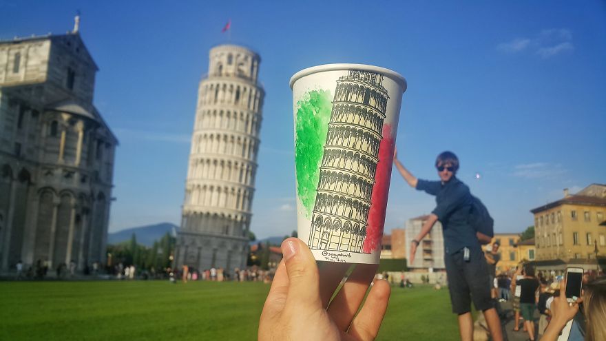Наклонената кула в Пиза, Италия