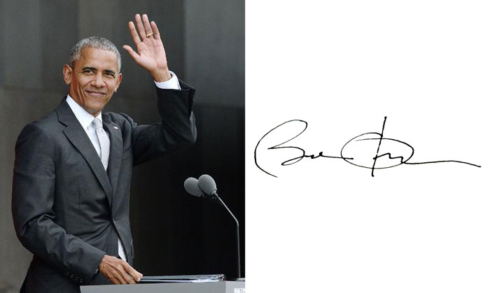 Подписът на Барак Обама