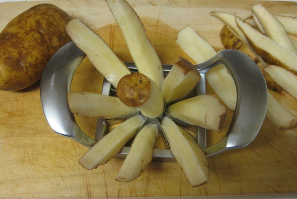 Пържени картофи, нарязани като ябълки