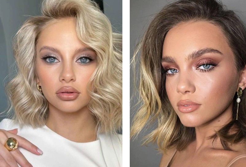 Новогодишен грим за сини очи