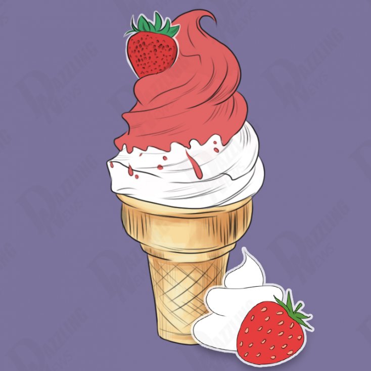 Сметаново-ягодов сладолед