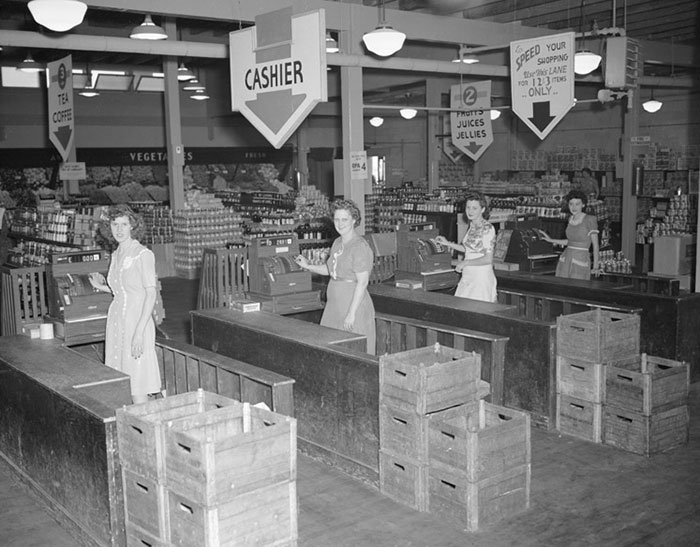Супермаркетите през 1945 година