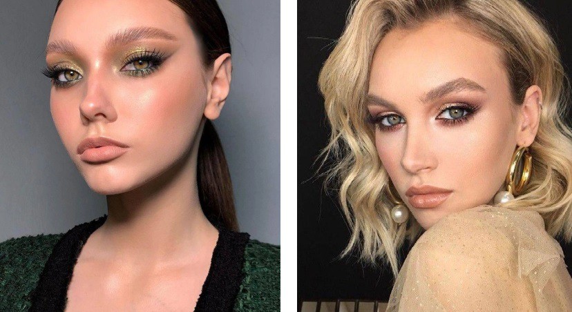 Новогодишен грим за зелени очи