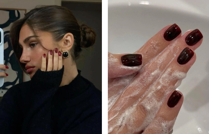 Бордо нокти