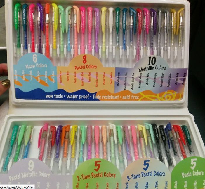 Комплект цветни гел химикалки