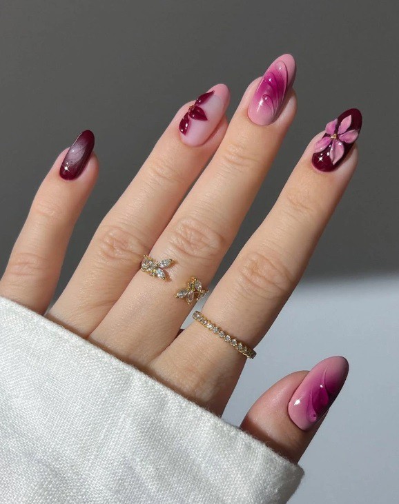 Обемен текстуриран маникюр