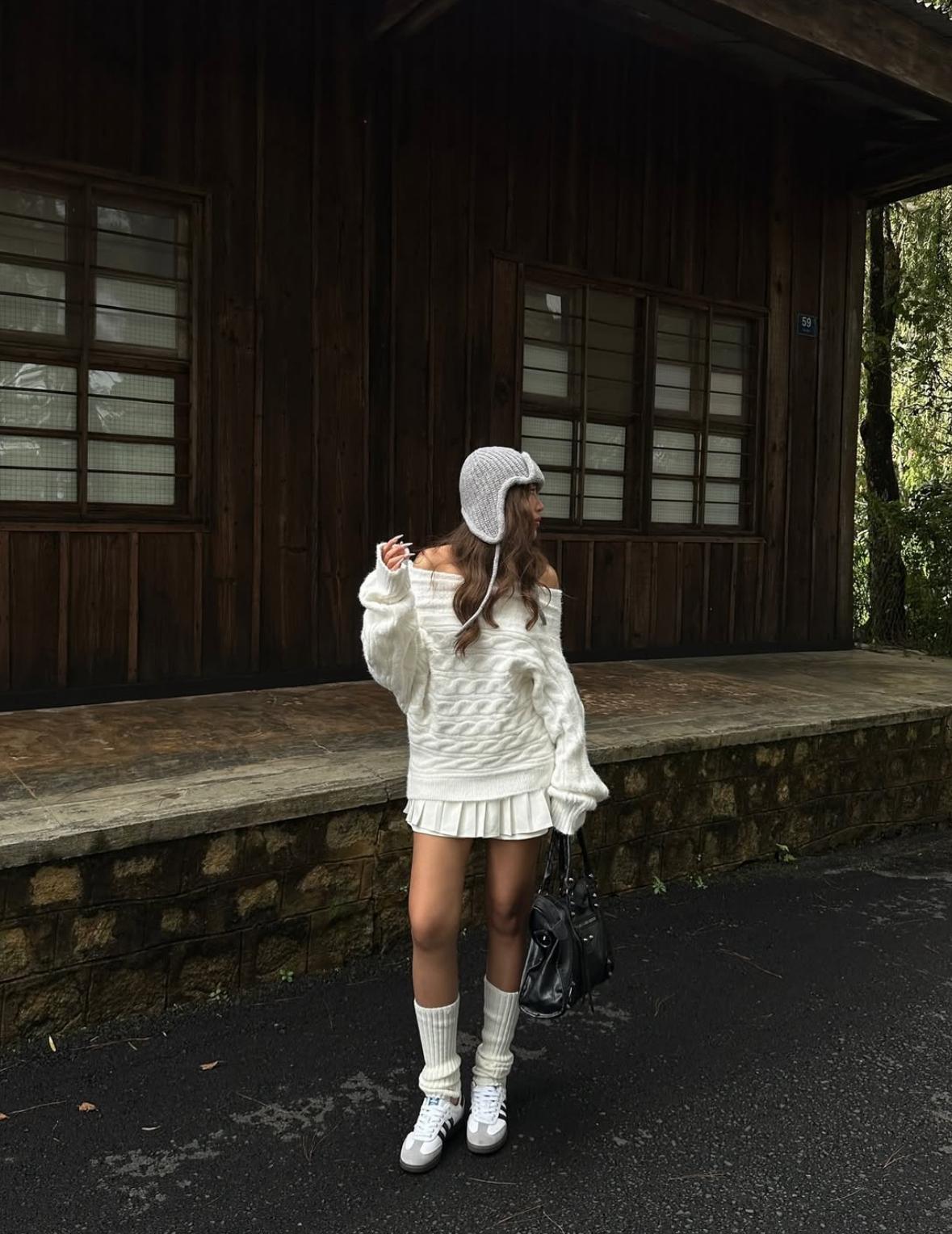 3. Дълга плетена шапка 