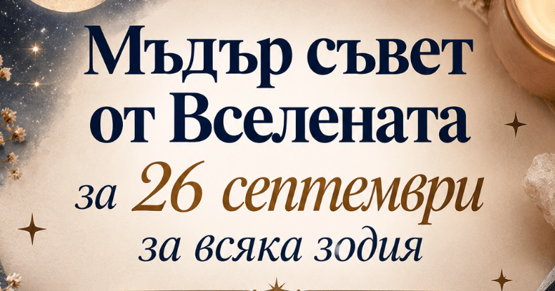 Мъдър съвет от Вселената за 26 септември за всяка зодия