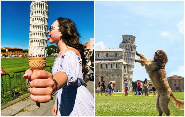 Най-забавните снимки с Наклонената кула в Пиза