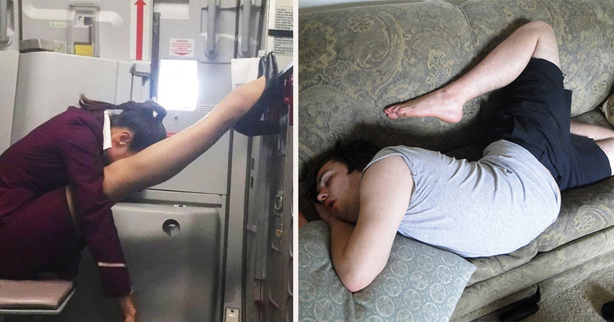 Забавно: 15 снимки на хора, заспали по абсурден начин