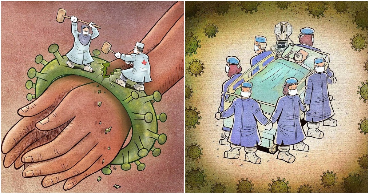 Красиво: 20 комикса, посветени на лекарите, които се борят с COVID-19
