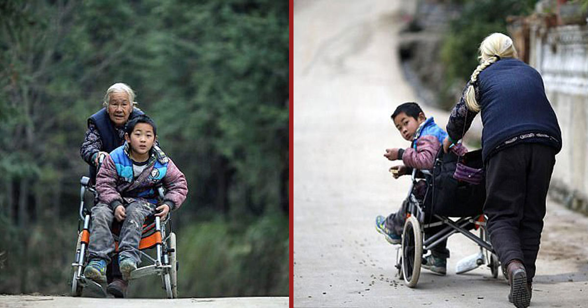 Трогателно: Баба изминава 24 км всеки ден, за да може внукът ѝ инвалид да ходи на училище