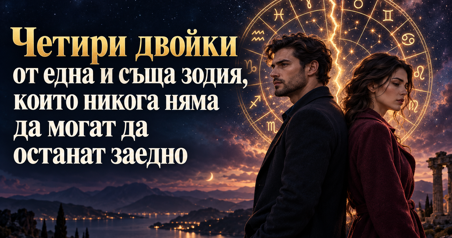 Четири двойки от една и съща зодия, които никога няма да могат да останат заедно