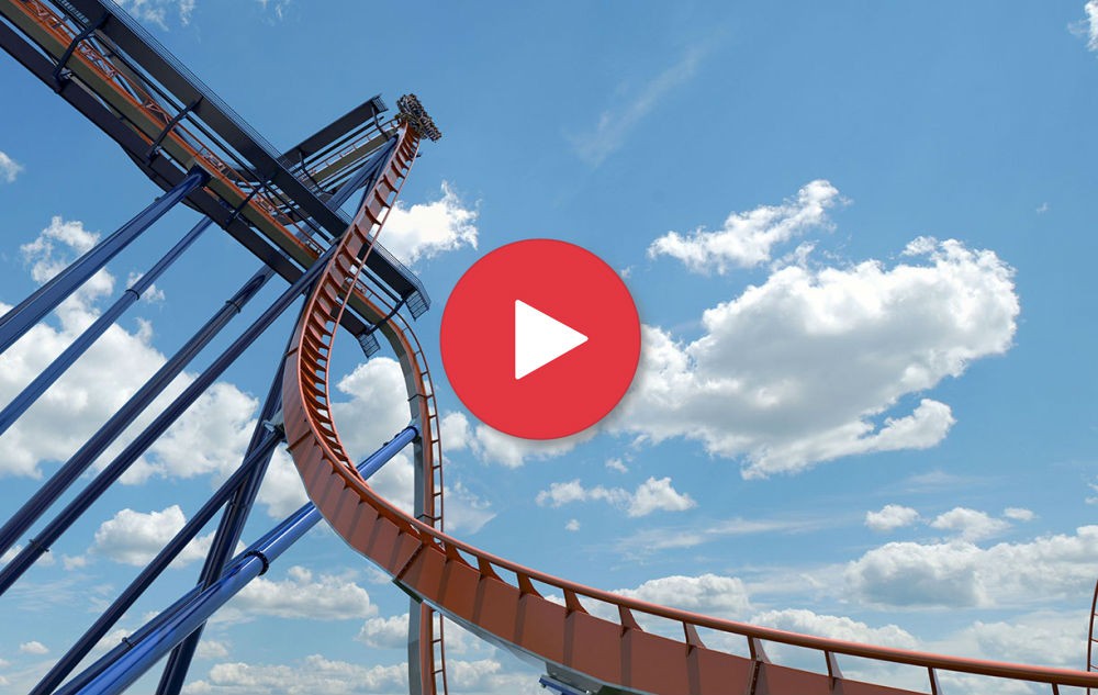 Вижте видео от най-високото, бързо и екстремно увеселително влакче